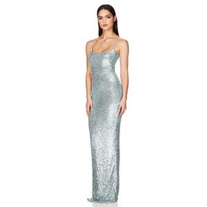 Nookie Metallic Silver Gown